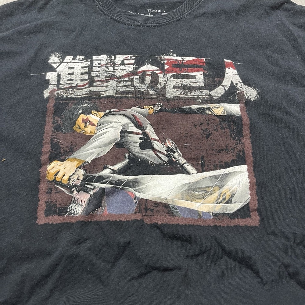 Men's Attack On Titan Anime Series Season 3 ShortSleeve T-Shirt Size M Ripple - Picture 2 of 7